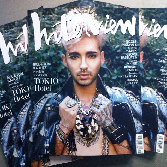 Atualização Tokio Hotel: Revista “Interview” com o Bill na capa está esgotada! (21.10.14)