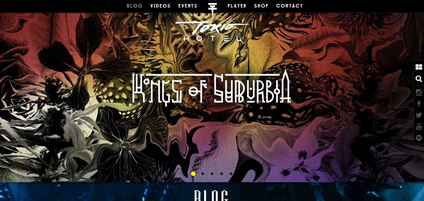 Curiosidade: Novo design do Blog do Tokio Hotel!