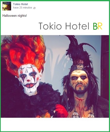 Facebook Tokio Hotel: Noites do dia das bruxas! (01.10.14)