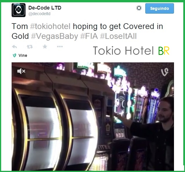 Twitter @decodeltd: Tom esperando ficar coberto de ouro (12.12.14)