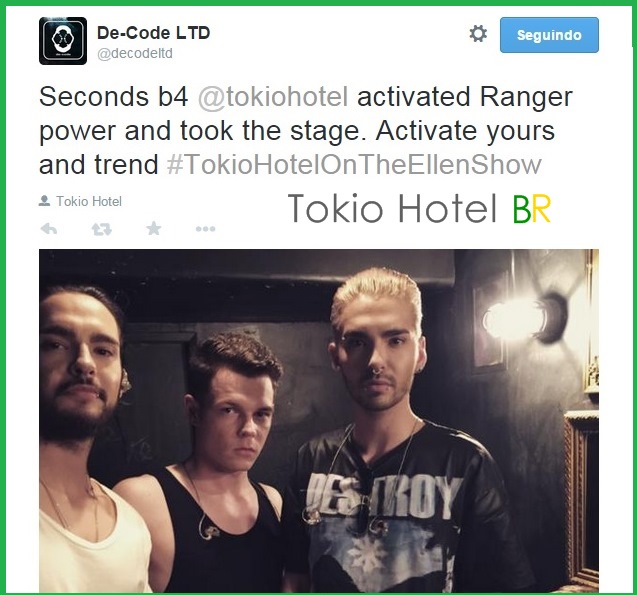 Twitter @decodeltd: Tokio Hotel é mencionado! (17.01.15)