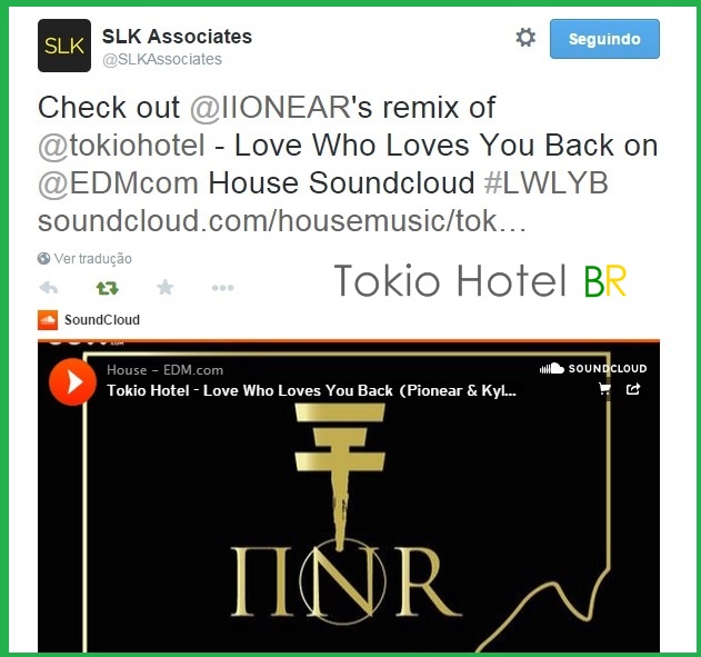 Twitter @SLKAssociates: Confiram o remix de “Love who Loves You Back (16.02.15)