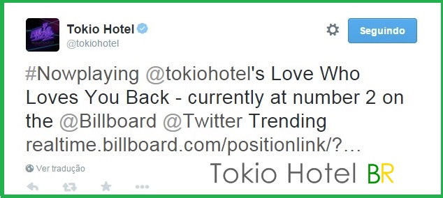 Twitter @tokiohotel: #Nowplaying Love who Loves You Back (16.02.15)