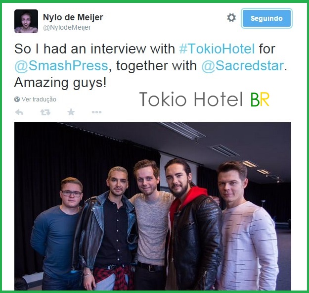 Twitter ‏@NylodeMeijer: Nova foto da banda (28.02.15)