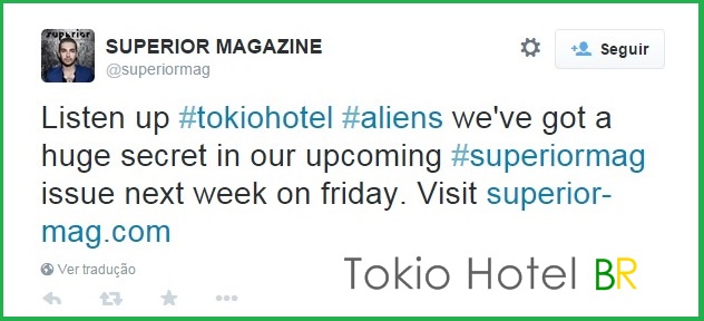 Twitter @superiormag: Surpresa para os Aliens semana que vem! (17.03.15)