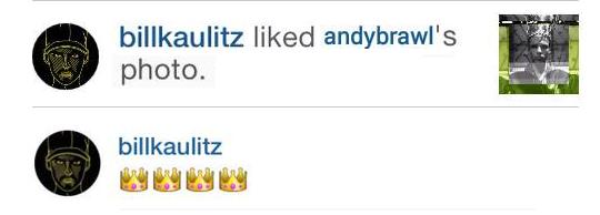 Curiosidade: Bill Kaulitz comenta e curte fotos de Andy Brawl no Instagram!