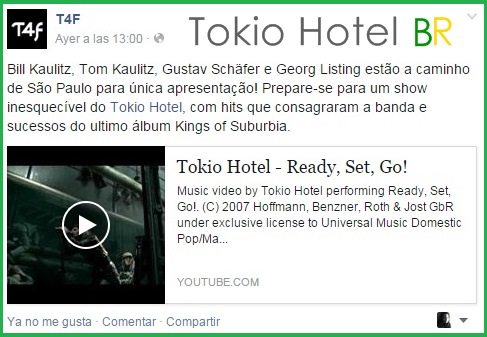 Facebook T4F: Bill Kaulitz, Tom Kaulitz, Gustav Schäfer e Georg Listing estão a caminho de São Paulo para única apresentação! (13.07.15)