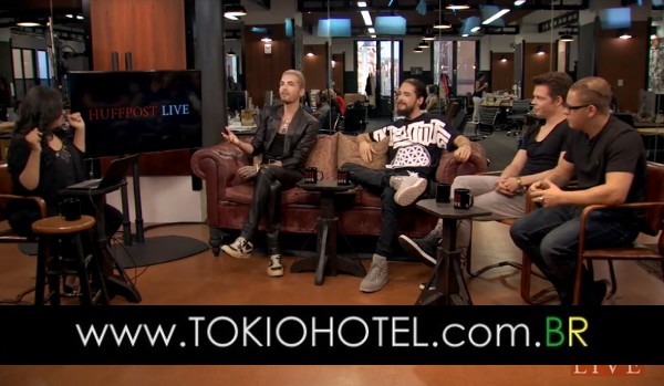 Twitter @HuffPostLive: Bastidores com Tokio Hotel (14.08.15)