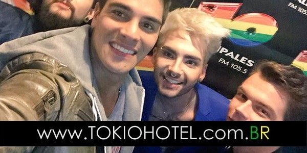 Novas fotos: Tokio Hotel na rádio Los 40 Principales em Buenos Aires, Argentina (24.08.15)