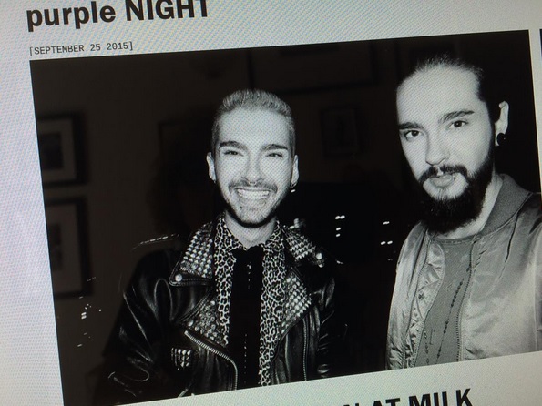 Instagram Bradelterman: Eu vi meus amigos Bill e Tom Kaulitz (25.09.15)