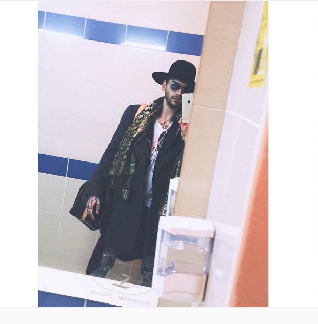 Instagram Bill Kaulitz: Desembarquei em Moscou (28.10.15)