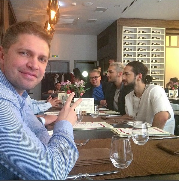 Instagram Andrei Medvedev: Almoço com Tokio Hotel (14.10.15)