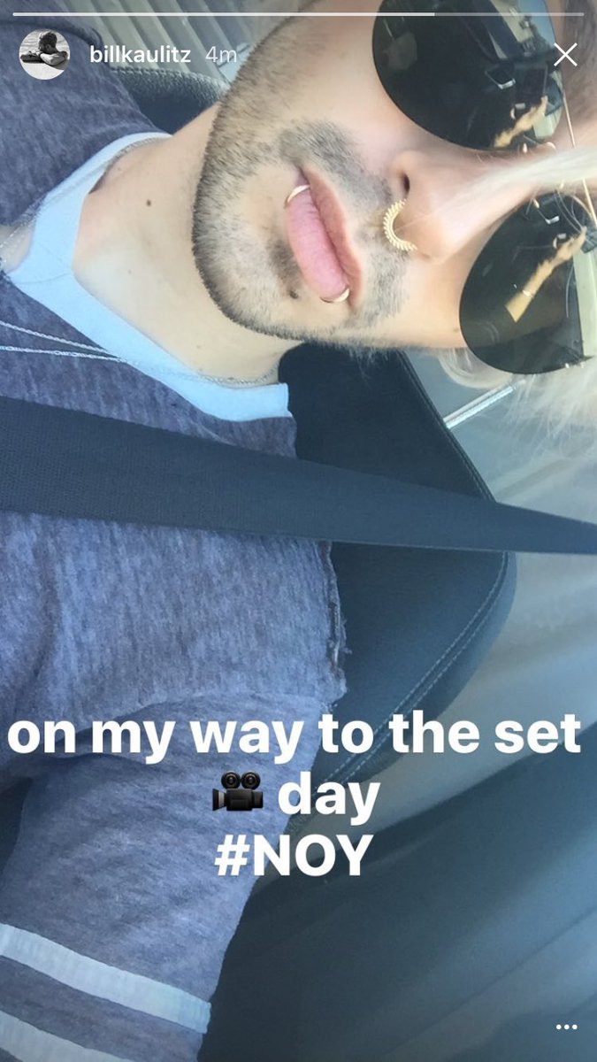 Instagram Stories: Bill nas gravações do clipe de Not Over You (15.08.16)