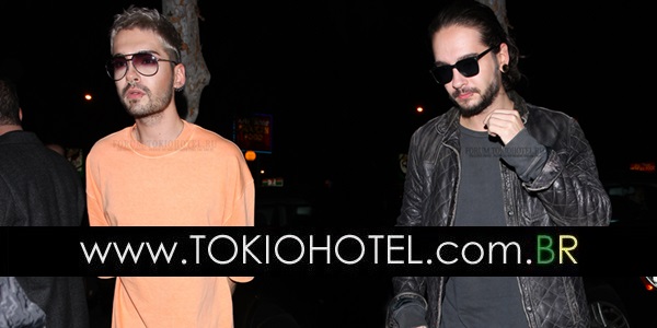 Novas fotos: Bill e Tom Kaulitz chegando ao Delilah Lounge (26.11.16)